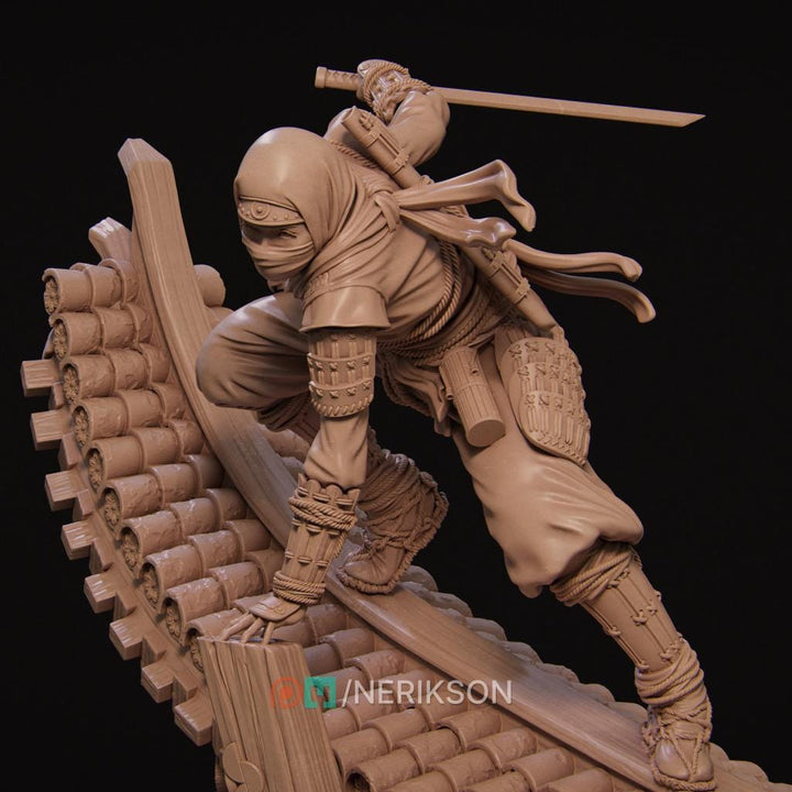 Female Ninja Rogue Shadow Monk Miniature | Head Variants | 5 Scales | Unpainted D&amp;D 5e