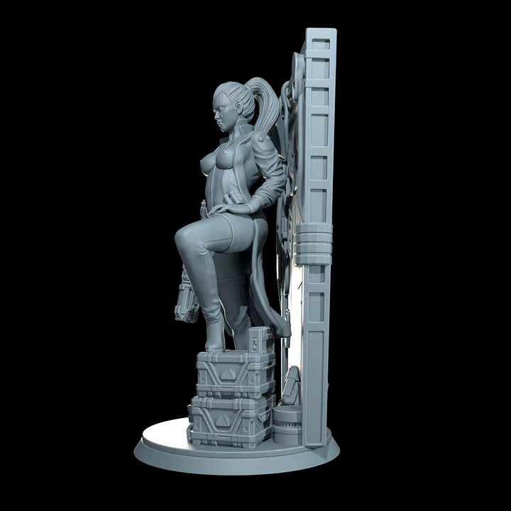 Cyber Stealth Operative Female Soldier Mini Sci-Fi Starfinder Topless Nude NSFW Model