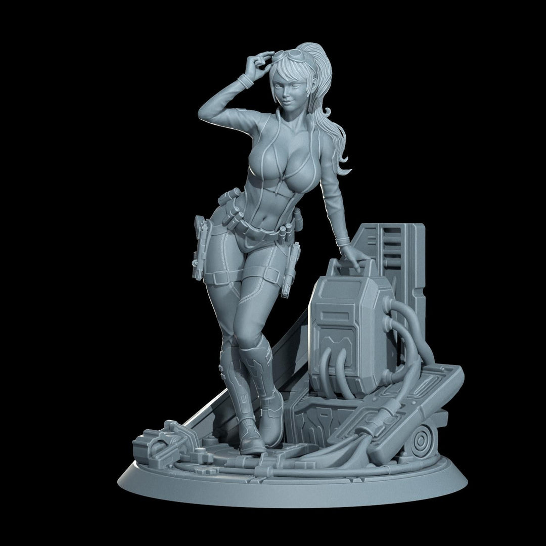 Cyber Stealth Engineer Female Soldier Mini Sci-Fi 5e Starfinder Topless Nude Uncensored Model