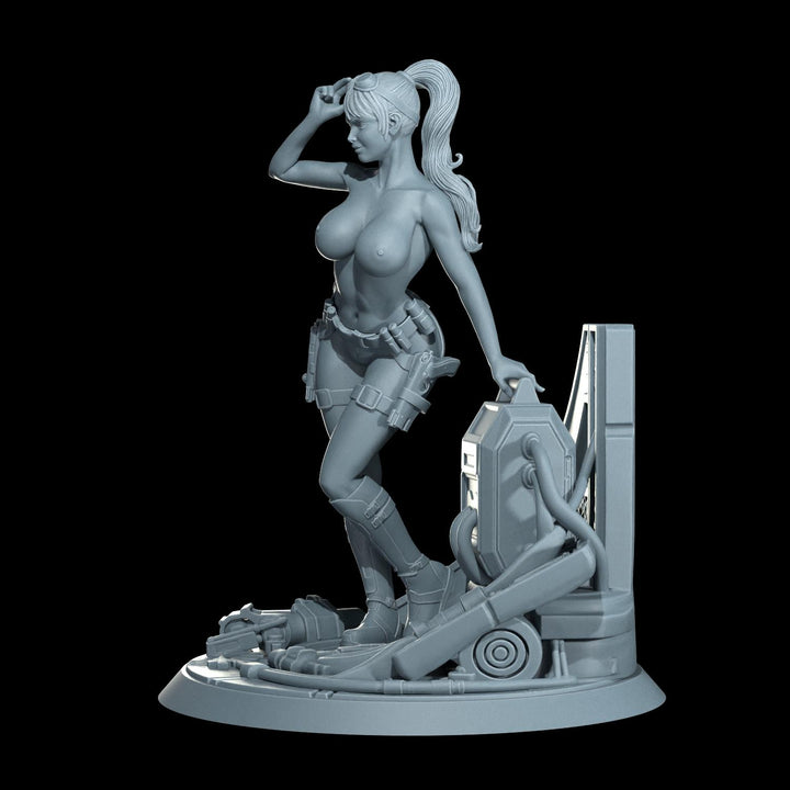 Cyber Stealth Engineer Female Soldier Mini Sci-Fi 5e Starfinder Topless Nude Uncensored Model