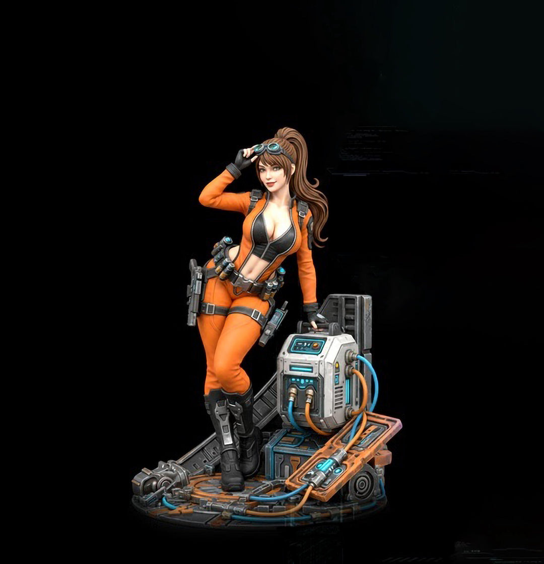 Cyber Stealth Engineer Female Soldier Mini Sci-Fi 5e Starfinder Topless Nude Uncensored Model