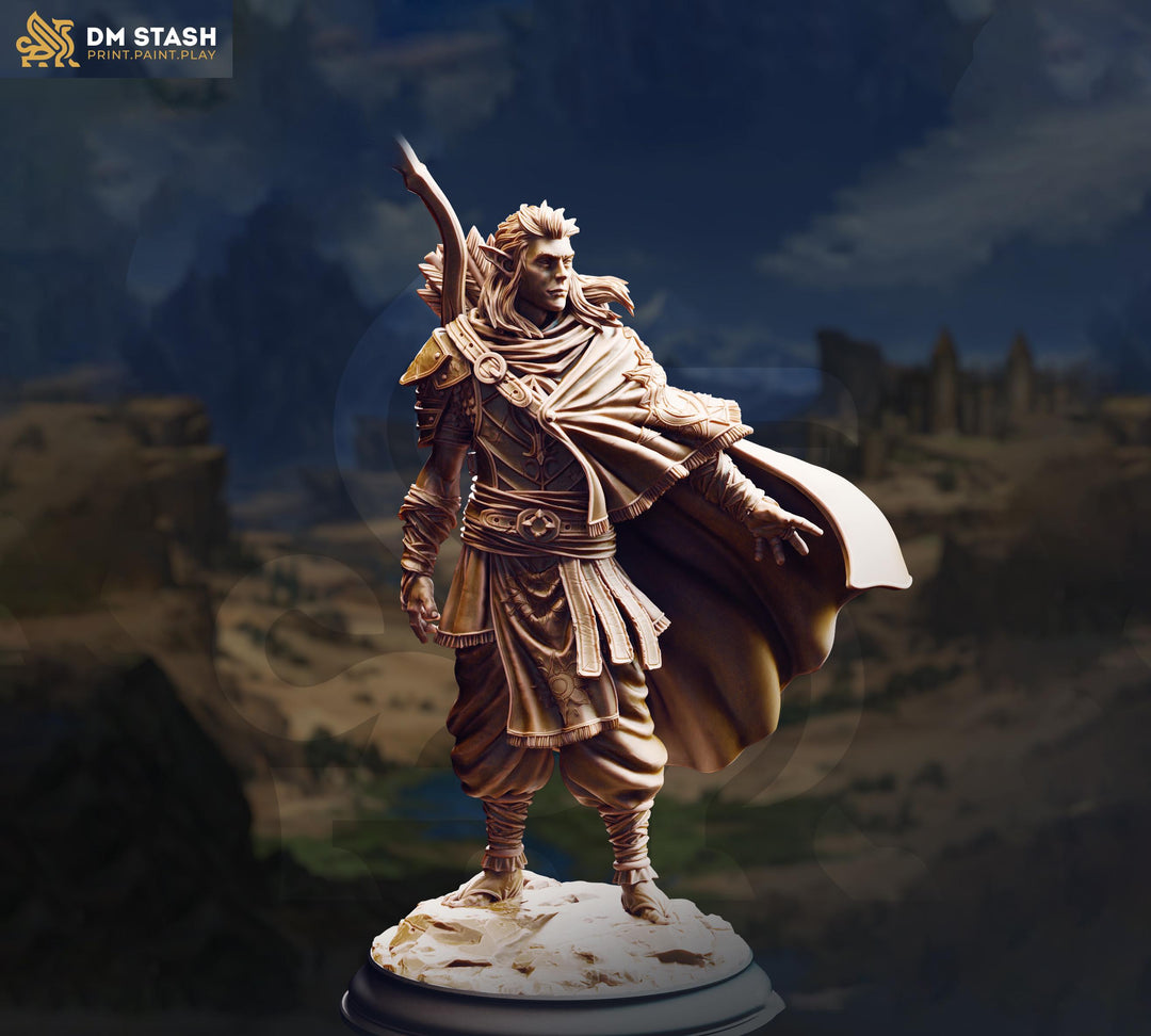 Elf Ranger, Fighter, Arcane Archer Sharpshooter | Unpainted Miniature | 5 Sizes /Scales | DnD