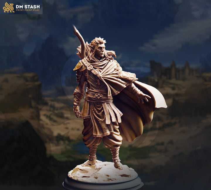 Elf Ranger, Fighter, Arcane Archer Sharpshooter | Unpainted Miniature | 5 Sizes /Scales | DnD