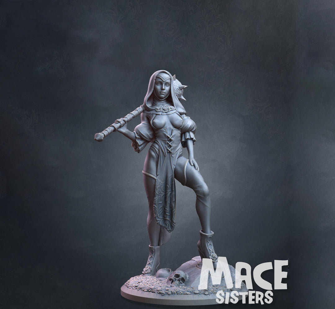 Human Cleric Druid Miniature | Female PC NPC DnD 5e Resin Fantasy