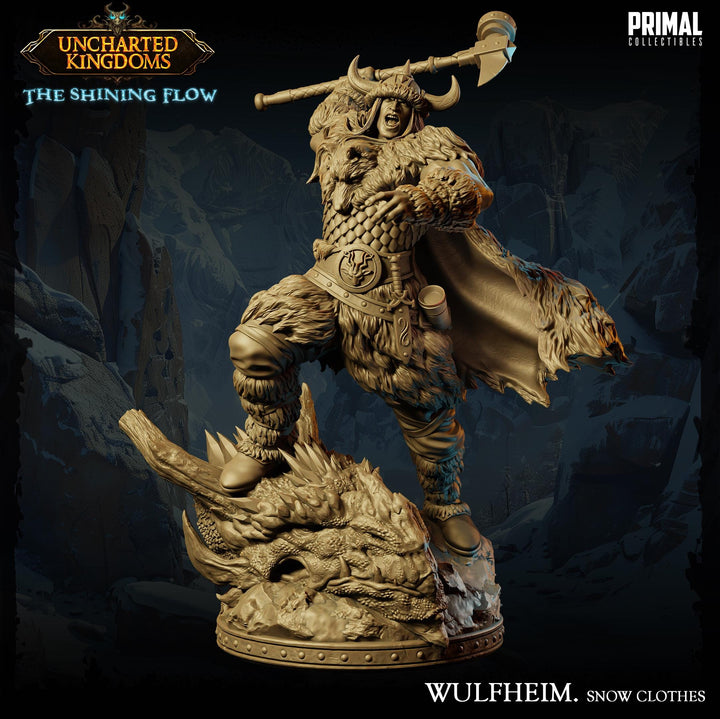 Frost Barbarian Warrior Miniature Path of the Berserker DnD 5e Resin 5 Sizes