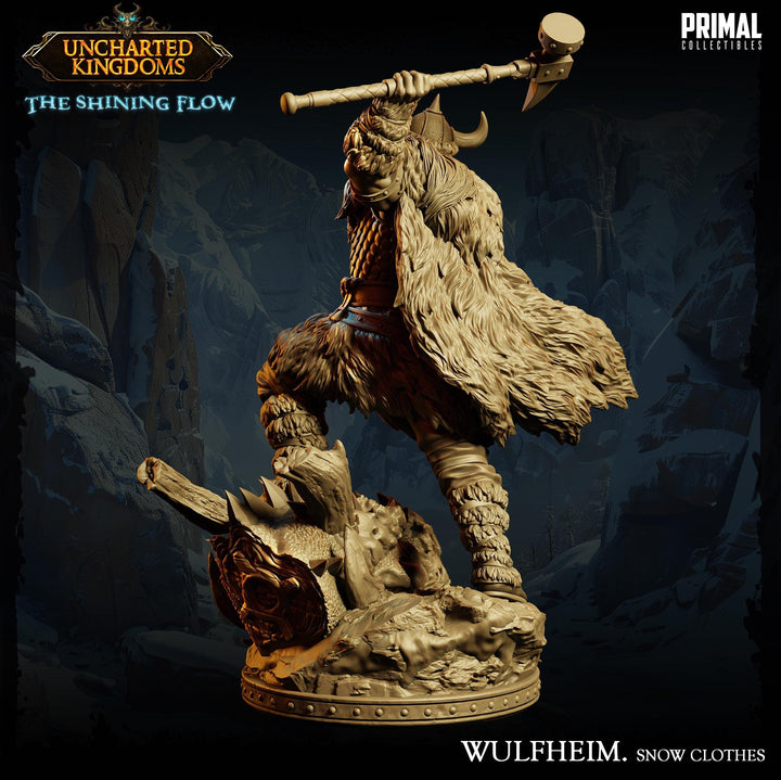 Frost Barbarian Warrior Miniature Path of the Berserker DnD 5e Resin 5 Sizes