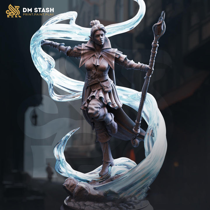Female High Elven Sorcerer, Wizard, Warlock Miniature | 5 Sizes /Scales | Dungeons and Dragons