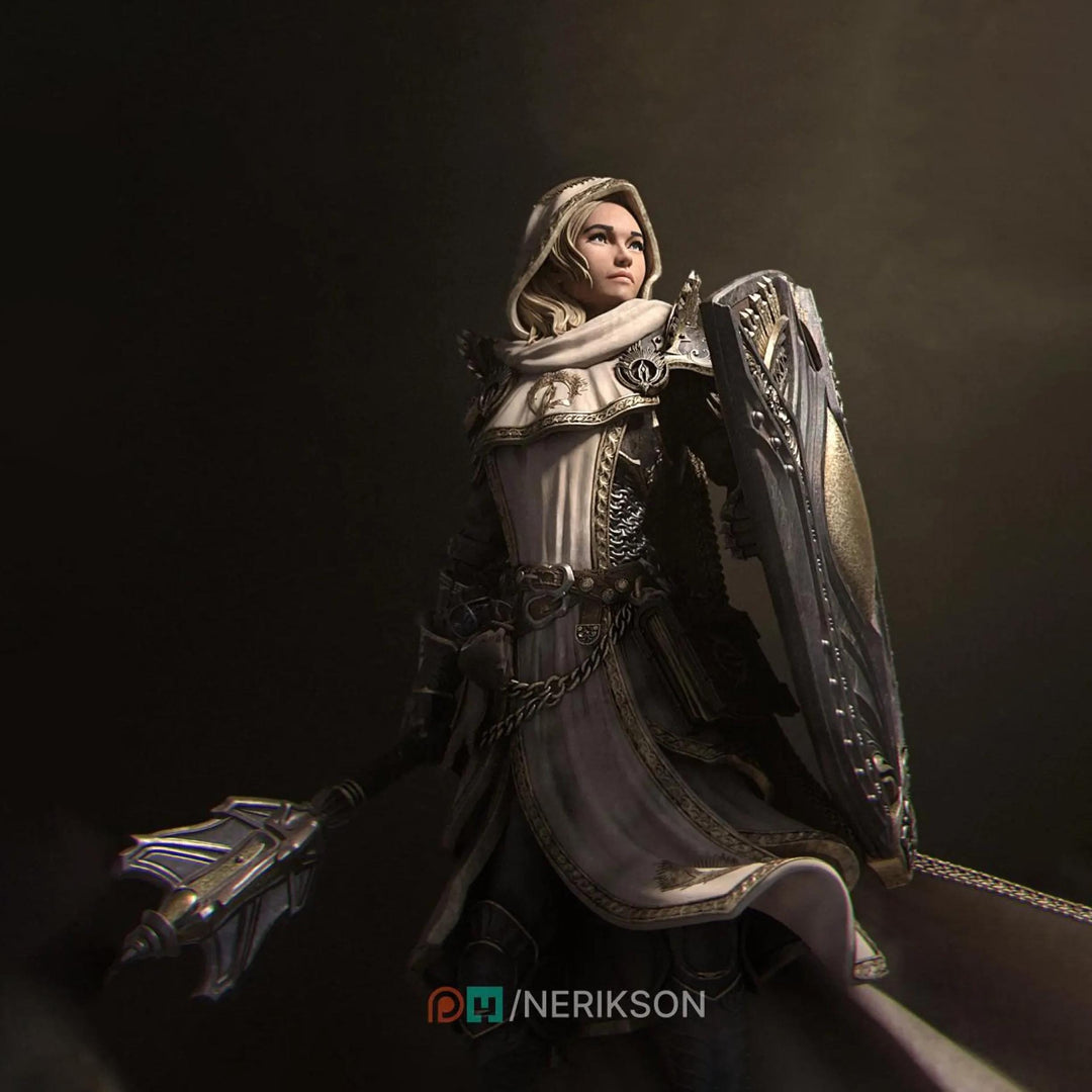 Female Human Cleric Light Domain 28mm 32mm 54mm 75mm 100mm DnD Miniature