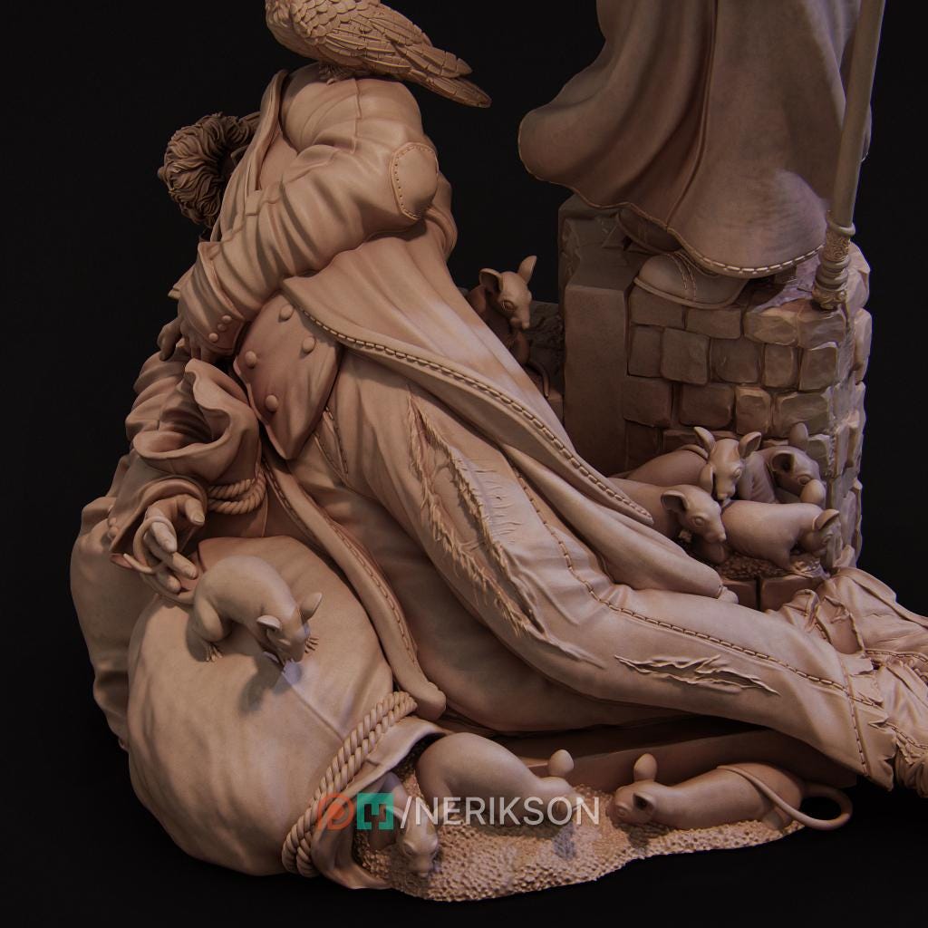 Plague Doctor Miniature – Dark Alchemist Villain with Lantern | DnD NPC Boss | Resin Tabletop RPG