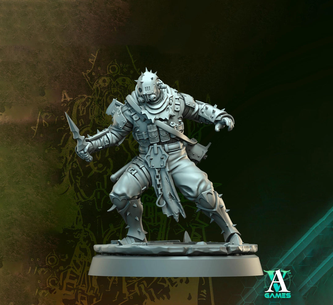 Grimdark Sci-Fi Soldier Hell Platoon Miniature, OPR Proxy, 3D Printed Tabletop Wargaming Mini