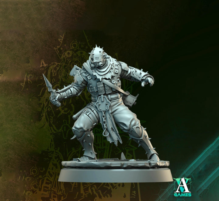 Grimdark Sci-Fi Soldier Hell Platoon Miniature, OPR Proxy, 3D Printed Tabletop Wargaming Mini