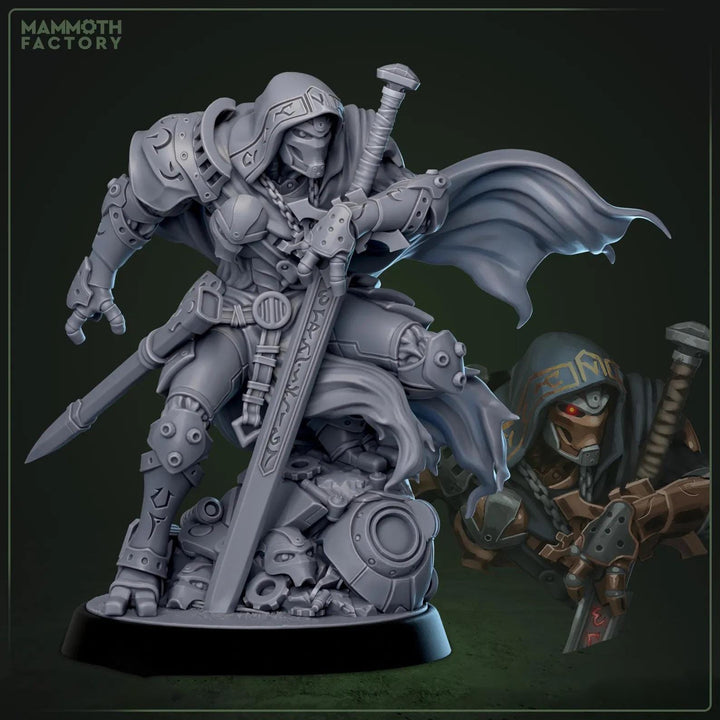 Hooded Knight Errant Miniature Resin RPG Character DnD Pathfinder Tabletop Wargame Figure Unpainted