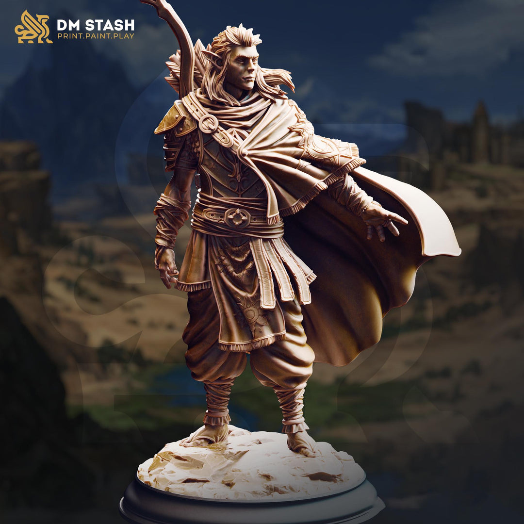 Elf Ranger, Fighter, Arcane Archer Sharpshooter | Unpainted Miniature | 5 Sizes /Scales | DnD