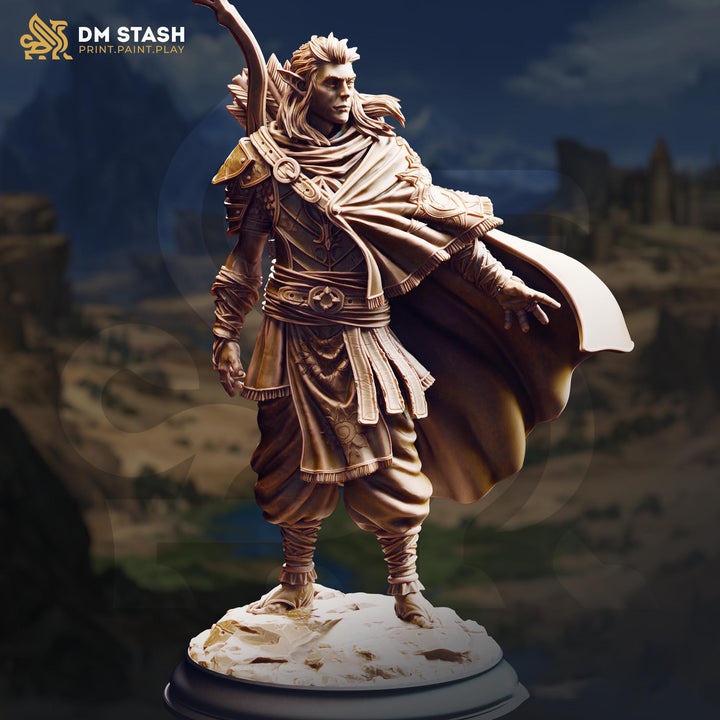 Elf Ranger, Fighter, Arcane Archer Sharpshooter | Unpainted Miniature | 5 Sizes /Scales | DnD