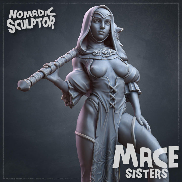 Human Cleric Druid Miniature | Female PC NPC DnD 5e Resin Fantasy