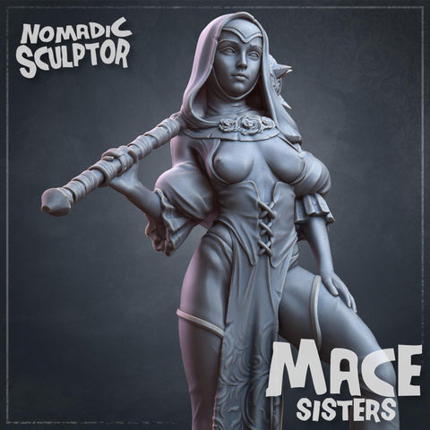 Human Cleric Druid Miniature | Female PC NPC DnD 5e Resin Fantasy