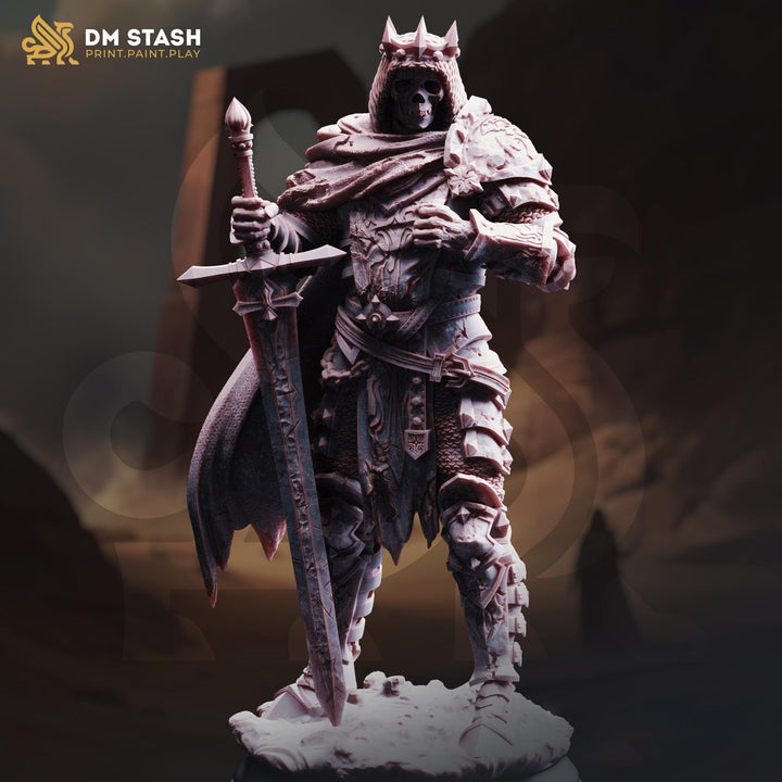 Undead King Death Knight Miniature Colossal Lich Boss 5 Sizes DnD Pathfinder Resin