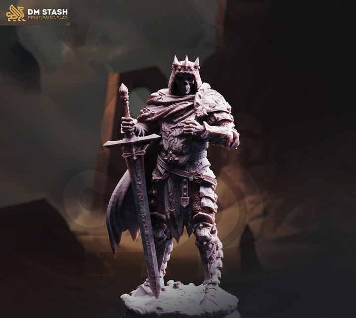 Undead King Death Knight Miniature Colossal Lich Boss 5 Sizes DnD Pathfinder Resin