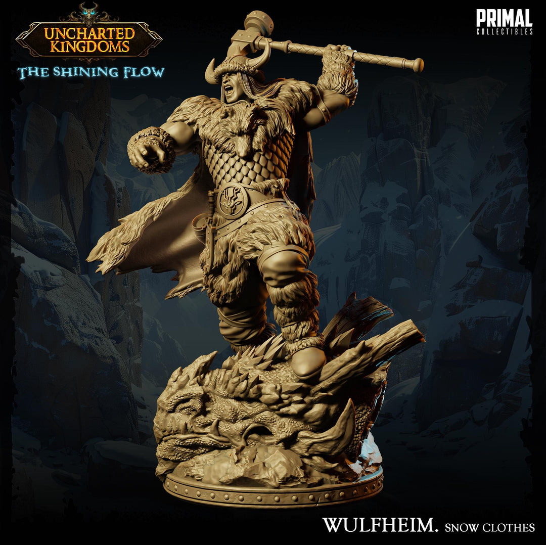 Frost Barbarian Warrior Miniature Path of the Berserker DnD 5e Resin 5 Sizes