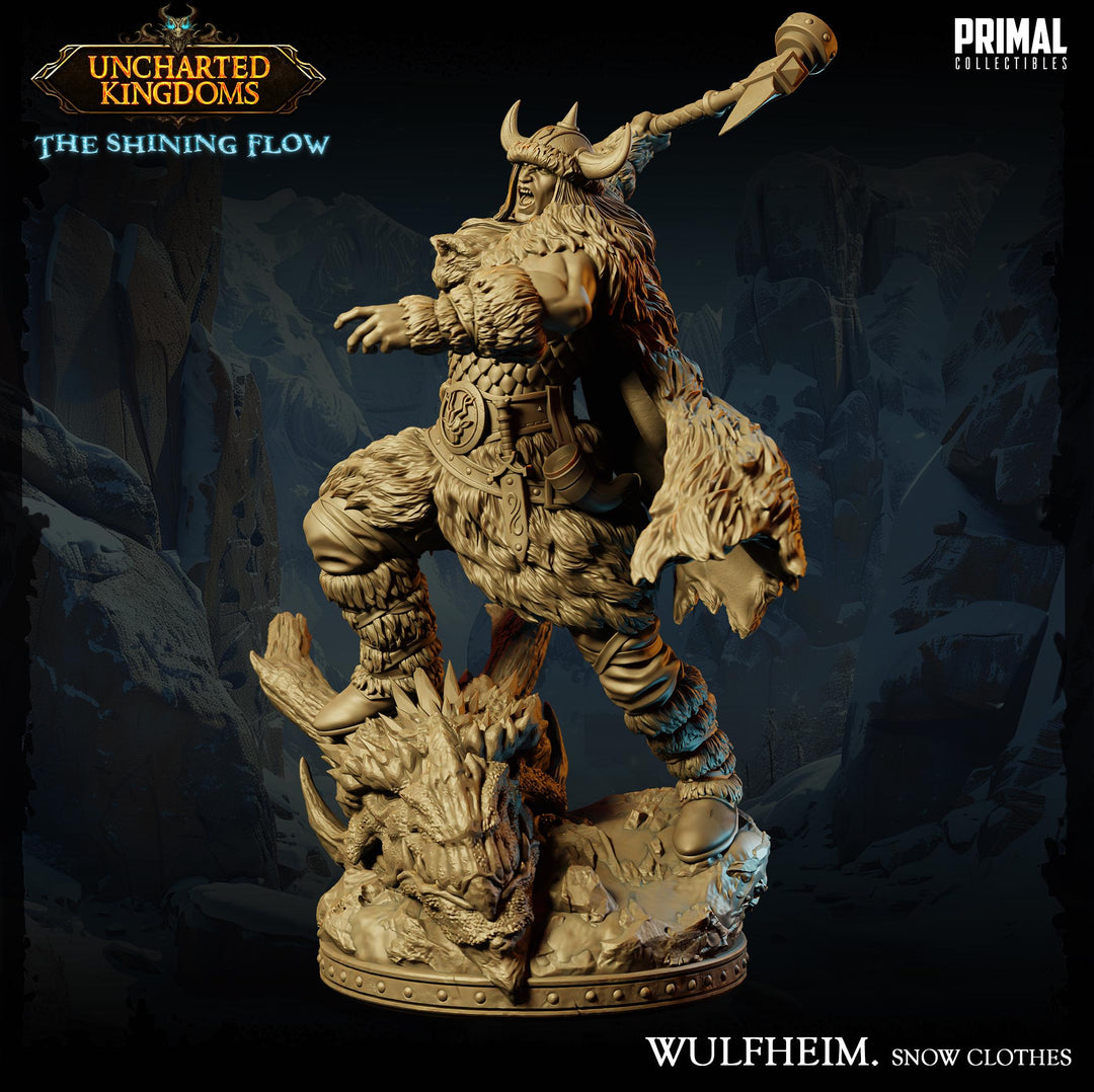 Frost Barbarian Warrior Miniature Path of the Berserker DnD 5e Resin 5 Sizes