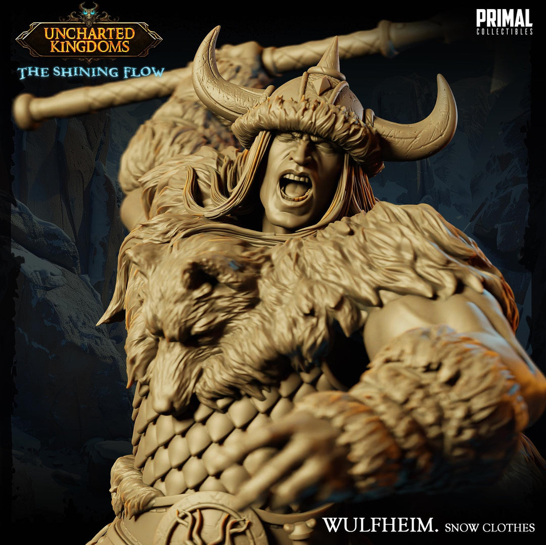 Frost Barbarian Warrior Miniature Path of the Berserker DnD 5e Resin 5 Sizes