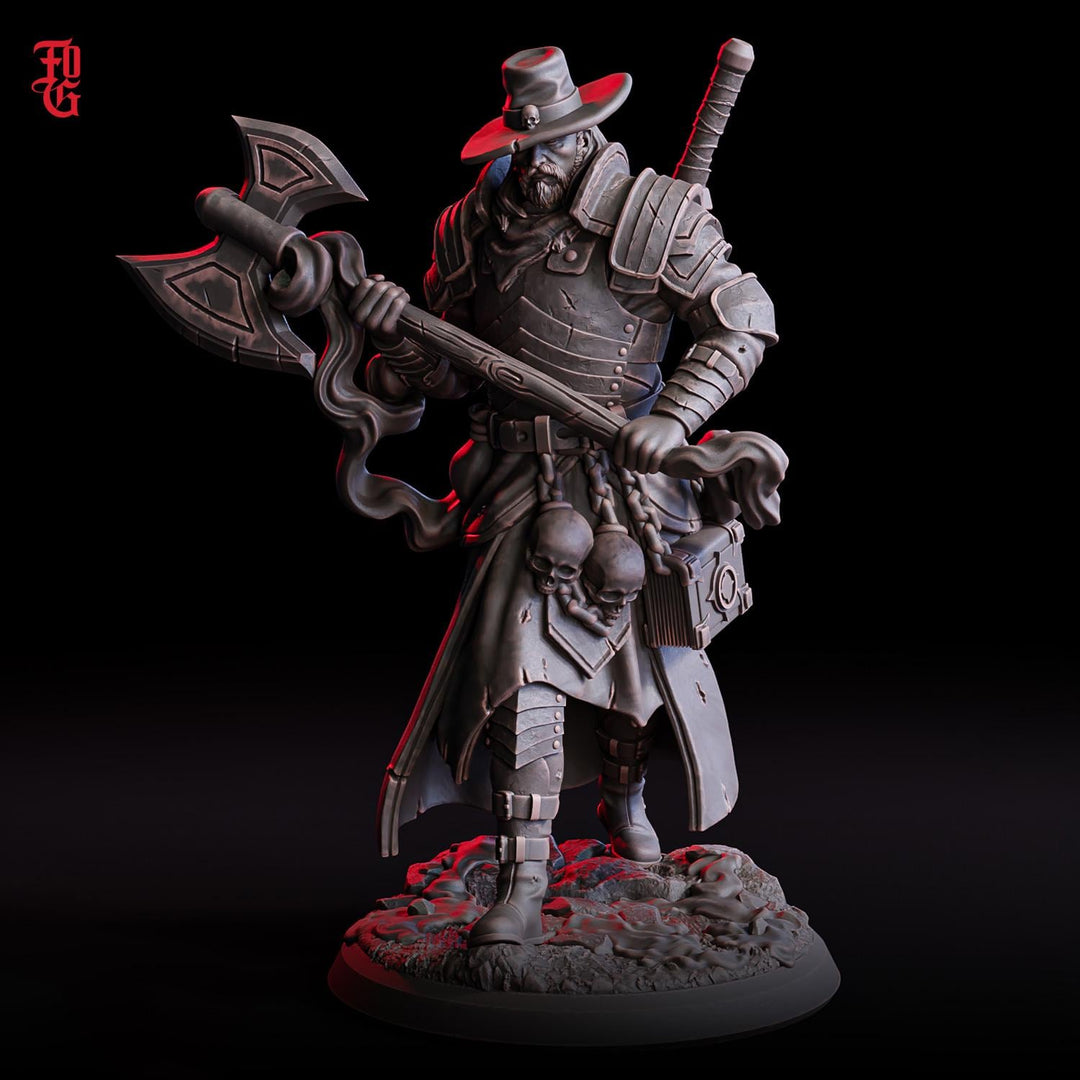 Witch Hunter Inquisitor Miniature Dark Cleric Executioner DnD 5e Resin RPG