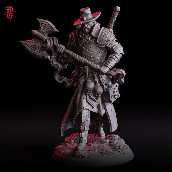 Witch Hunter Inquisitor Miniature Dark Cleric Executioner DnD 5e Resin RPG