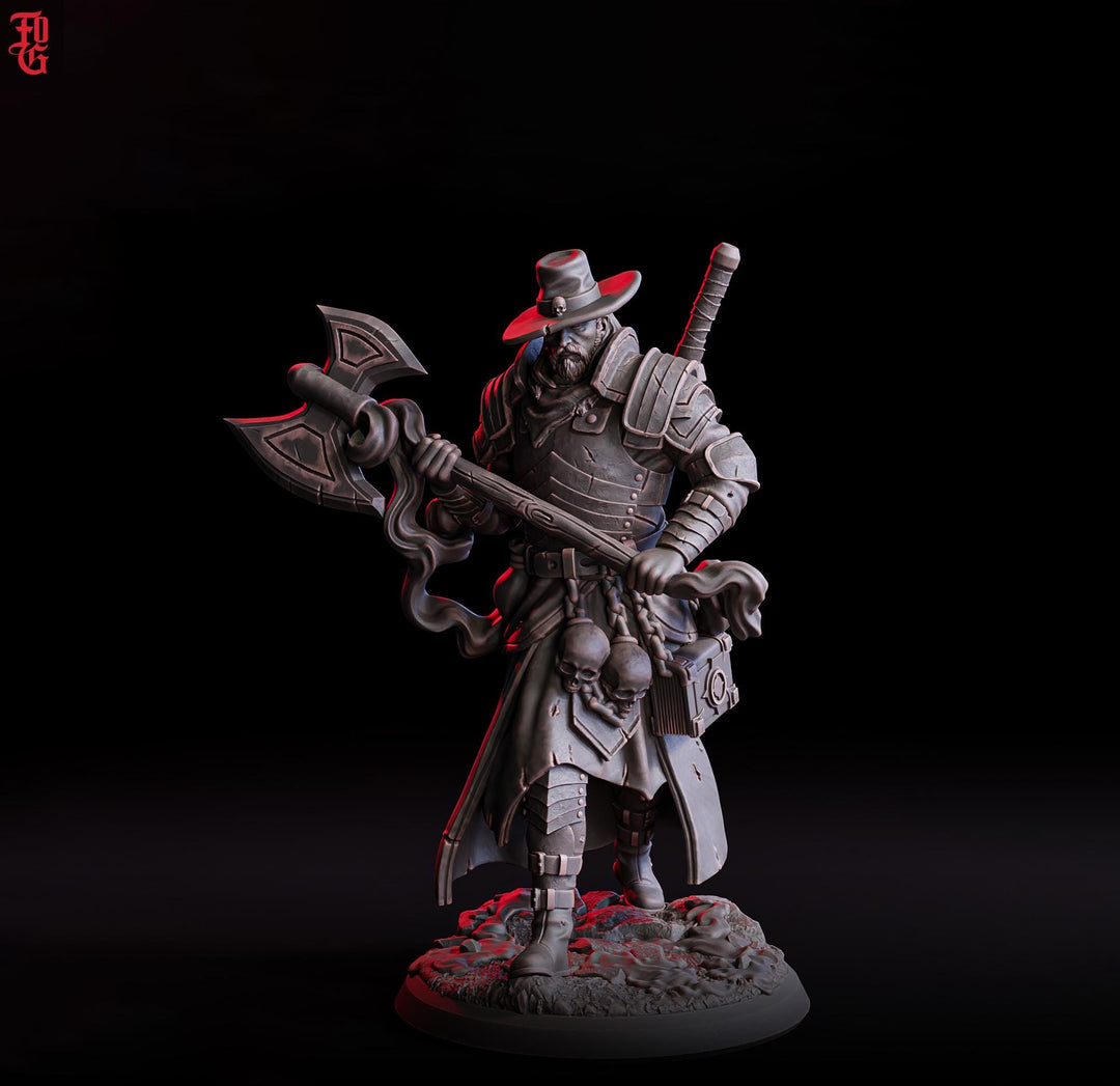 Witch Hunter Inquisitor Miniature Dark Cleric Executioner DnD 5e Resin RPG