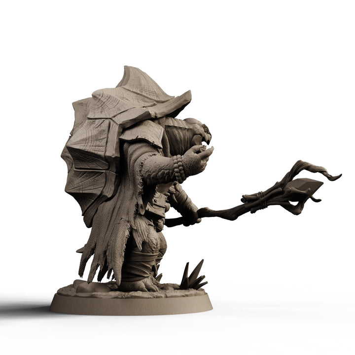 Turtlefolk Druid Miniature STL | Ravel Sylcarax | Digital Download