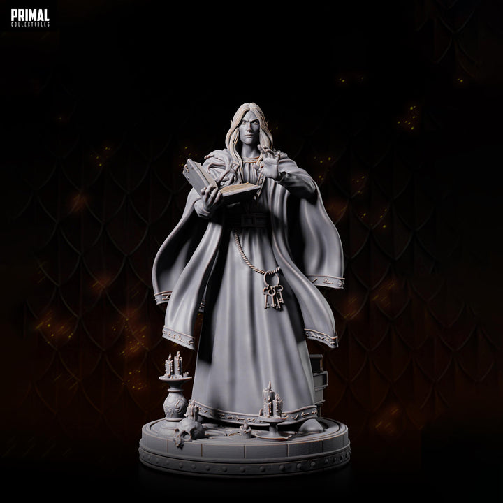 Elf Wizard Miniature UNPAINTED Resin Spellcaster Mage DnD 5e Pathfinder RPG Figurine