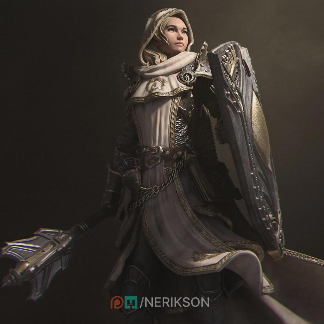 Female Human Cleric Light Domain 28mm 32mm 54mm 75mm 100mm DnD Miniature