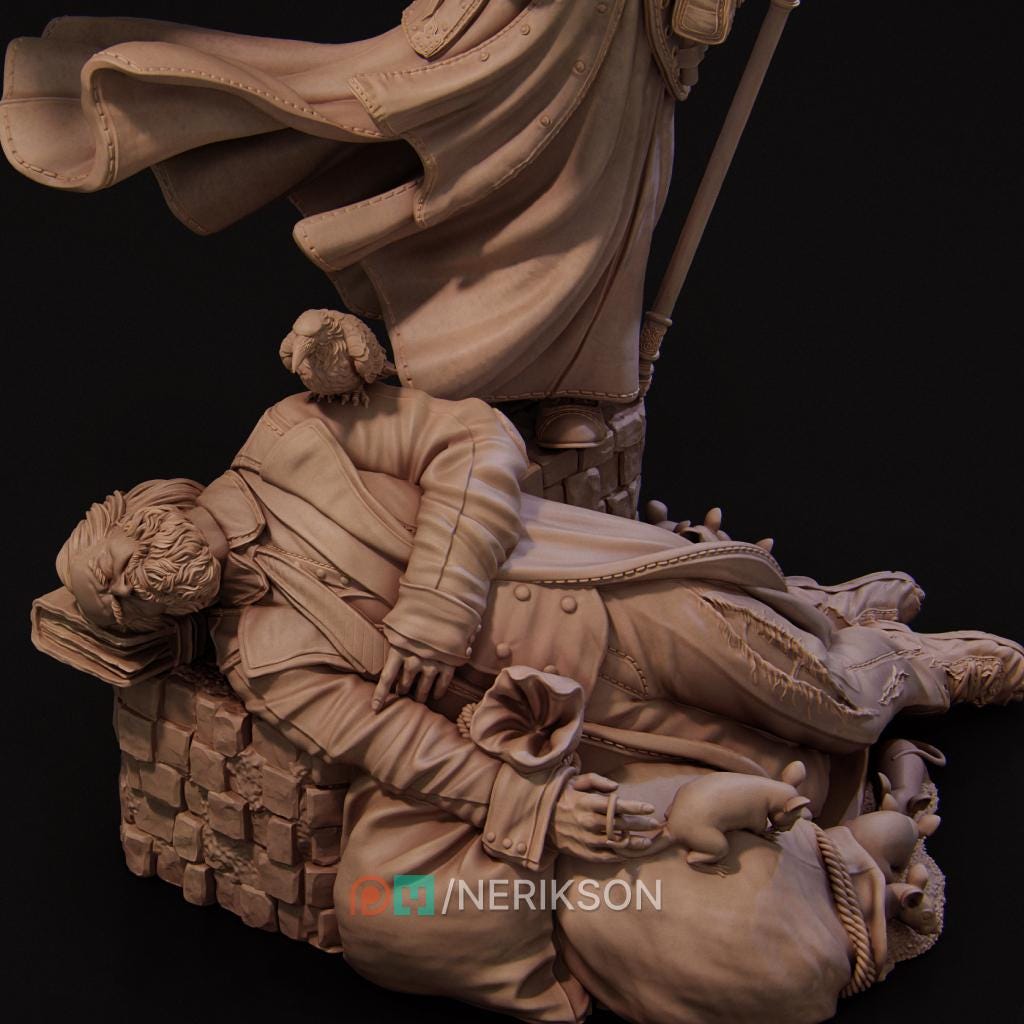 Plague Doctor Miniature – Dark Alchemist Villain with Lantern | DnD NPC Boss | Resin Tabletop RPG