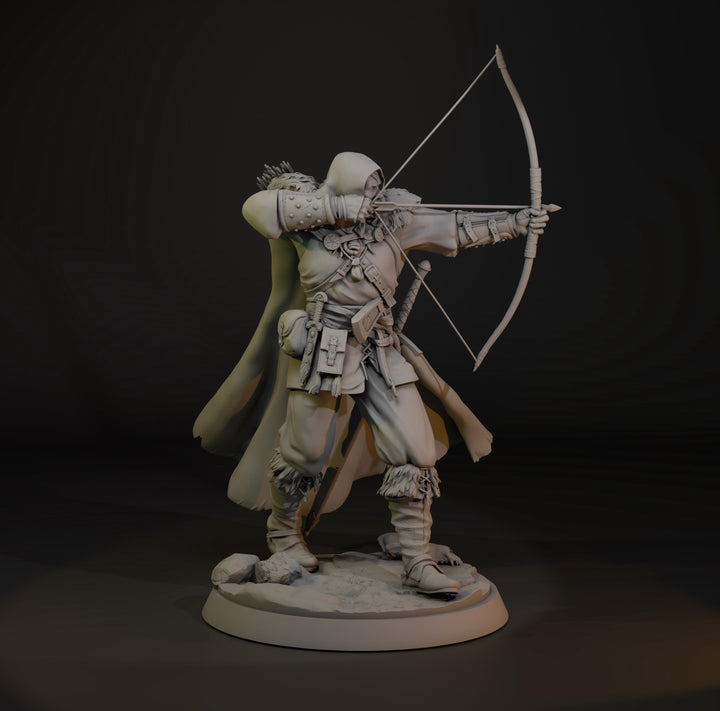 Ranger Archer Miniature STL | Torvin Shooting Bow | Digital Download