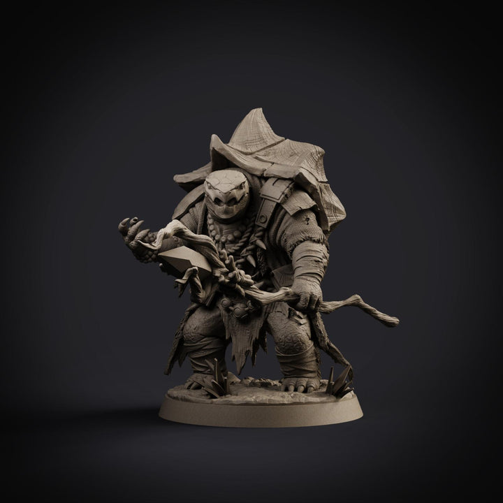 Turtlefolk Druid Miniature STL | Ravel Sylcarax | Digital Download