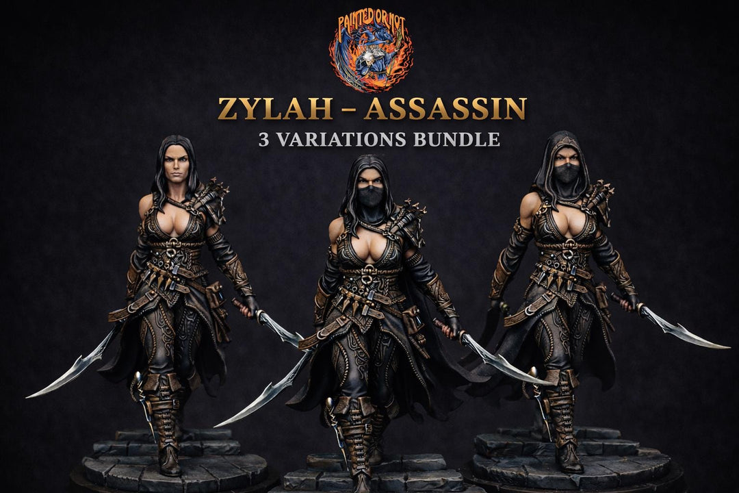 Assassin STL Bundle | Zylah Complete 3-Pack | Digital Download