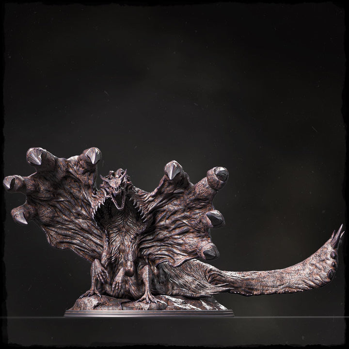 Dragon Miniature | Gargantuan Abyssal Demon Dragon Boss | Unpainted Monster