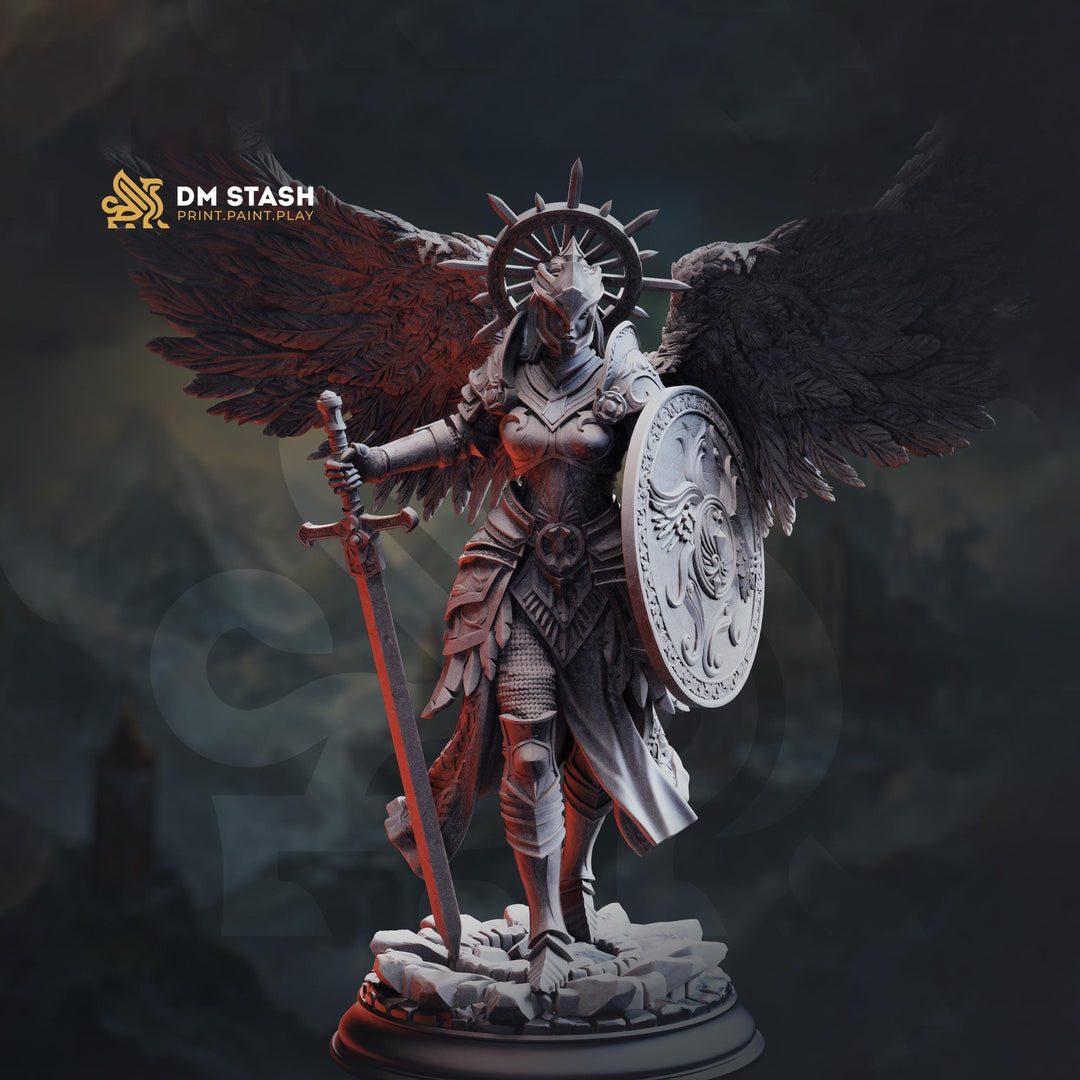 Angelic Paladin Miniature | Winged Divine Judge | Collector Display Figure