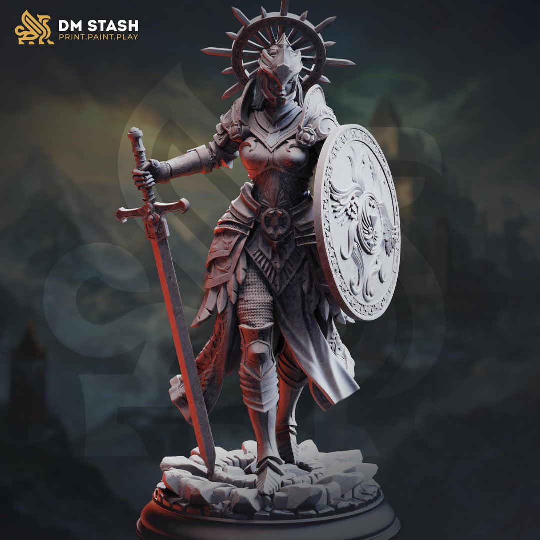 Holy Paladin Miniature | Divine Judge Knight | Resin RPG Figure
