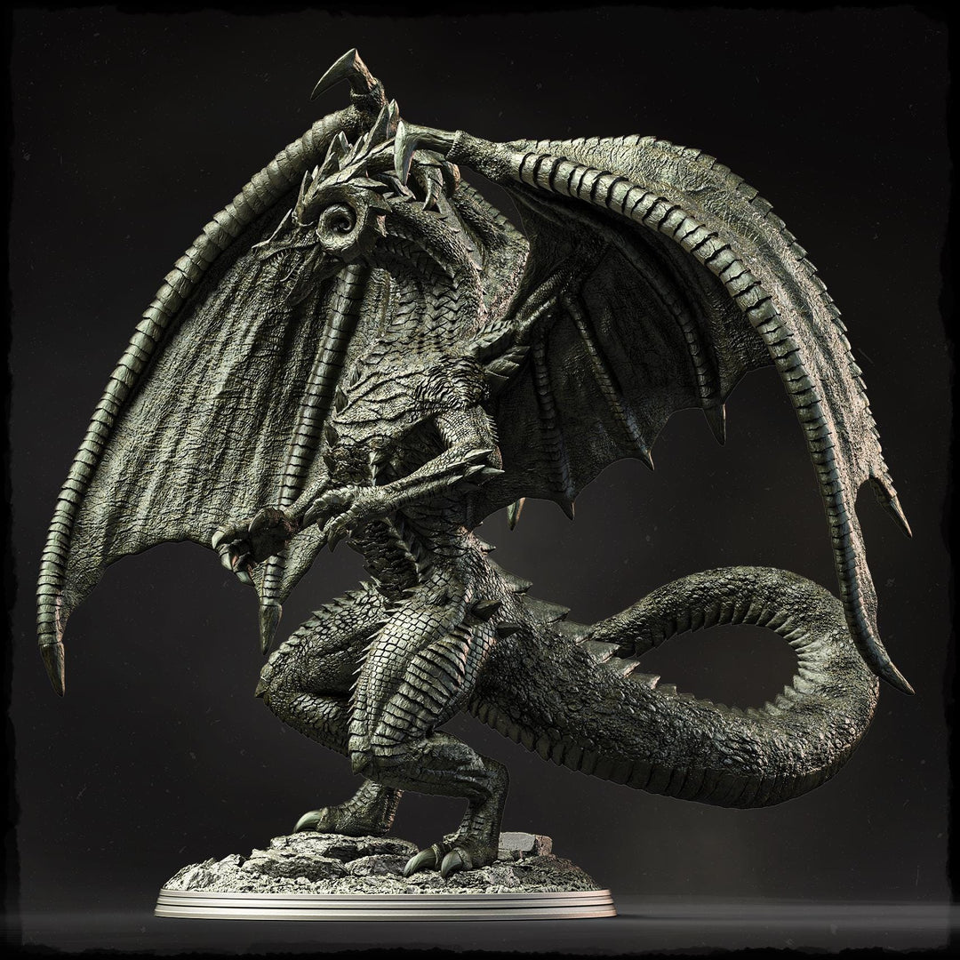 Gargantuan Dragon Miniature | Ancient Boss Monster | Resin Tabletop Figure