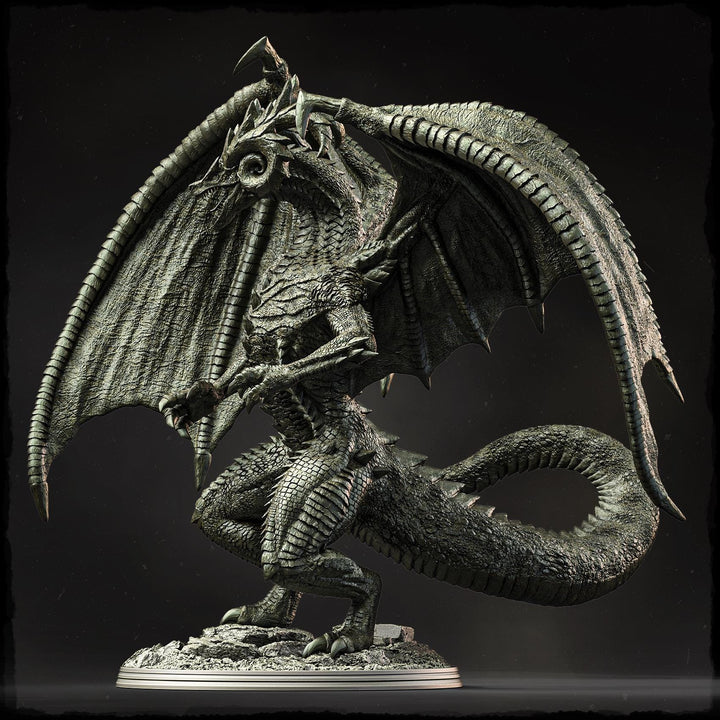 Gargantuan Dragon Miniature | Ancient Boss Monster | Resin Tabletop Figure