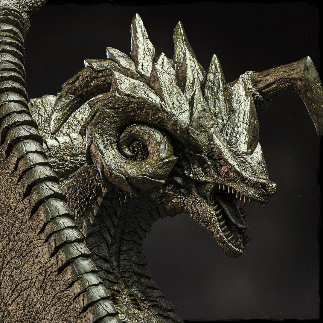 Gargantuan Dragon Miniature | Ancient Boss Monster | Resin Tabletop Figure