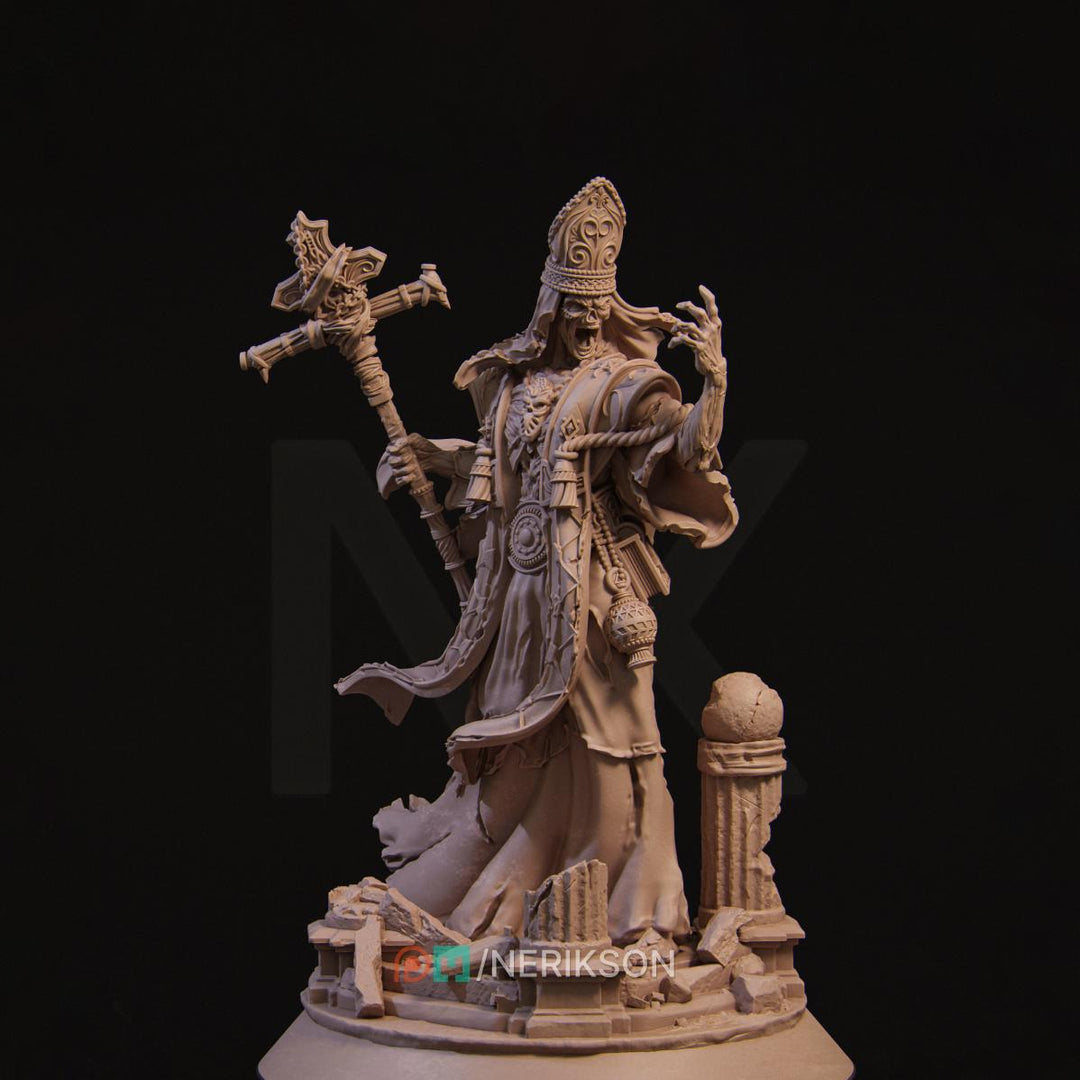 Lich Priest Miniature | Undead Necromancer Cleric | Resin RPG Figure