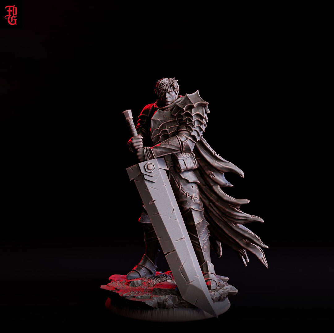 Knight Greatsword Fighter Miniature | Two Hand Sword Warrior | Resin 28mm 32mm 54mm 75mm 100mm