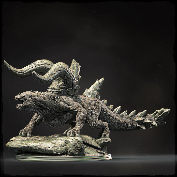 Gargantuan Monster Miniature | Horned Boss Beast | Resin RPG Figure