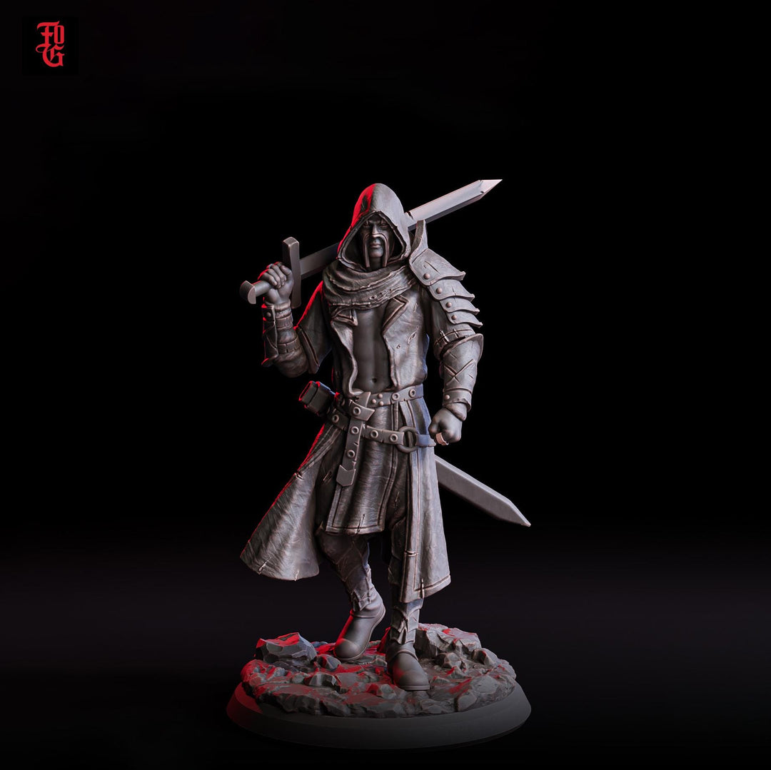 Hooded Rogue Miniature | Masked Assassin | Resin RPG Figure