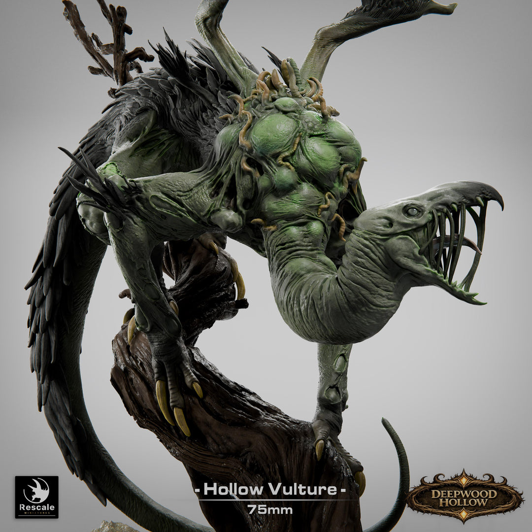 Carrion Horror Monster Miniature | Corrupted Vulture | Unpainted Resin 28mm 32mm 54mm 75mm 100mm
