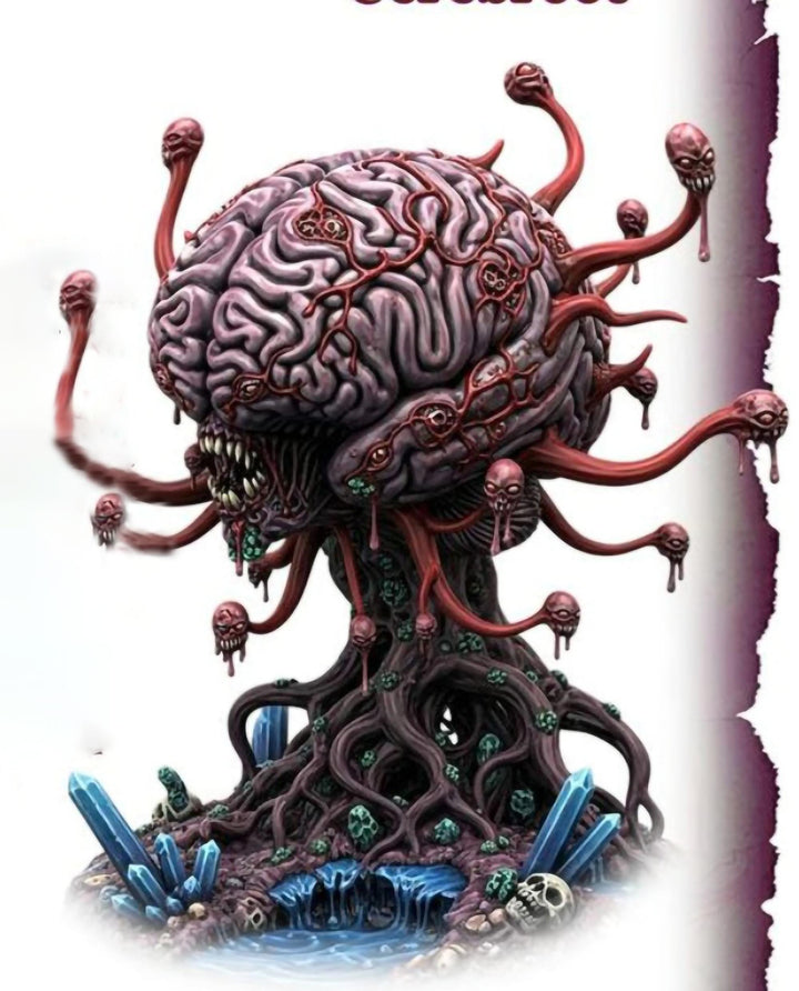 Brain Horror Miniature | Eldritch Aberration | Medium Large Huge Gargantuan Resin Figure