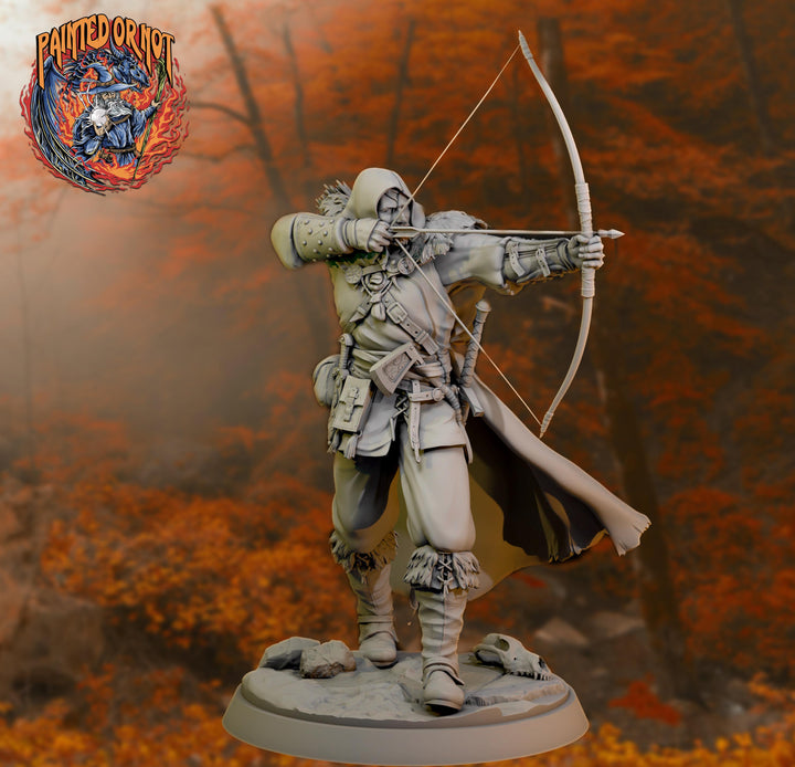 Ranger Archer Miniature STL | Torvin Shooting Bow | Digital Download