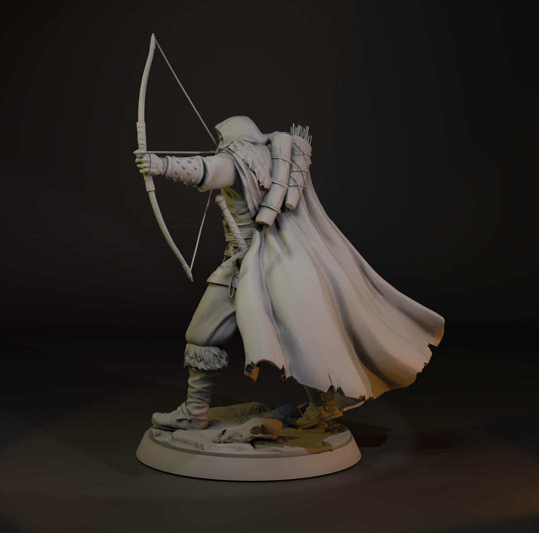 Ranger Archer Miniature STL | Torvin Shooting Bow | Digital Download