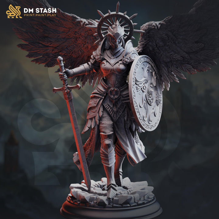 Angelic Paladin Miniature | Winged Divine Judge | Collector Display Figure